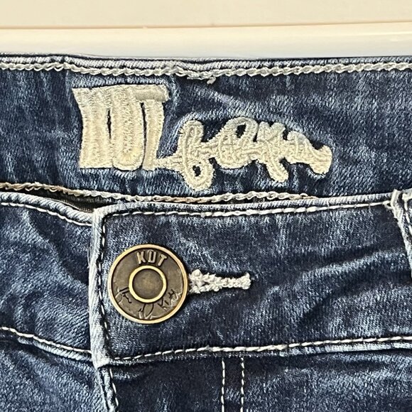 KUT From The Kloth Jeans Women’s 10 Blue Denim Ankle Straight Distressed Stretch - Picture 8 of 16